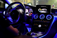 Nouvel aérateur d'air automatique avec éclairage d'ambiance 64 couleurs, haut-parleur tweeter rotatif 4D 12V pour Mercedes-Benz Classe C W205 GLC X253