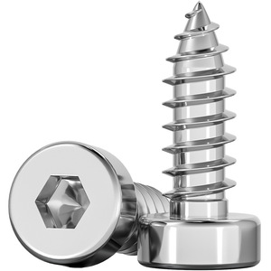 304 Stainless Steel Hex Socket Head Self Tapping Screws Metric M2 M8 Wood Fasteners Class 12.9 Grade A - Product Image 1