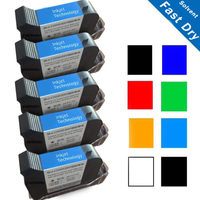 Encre à séchage rapide à base de solvant YAOMATEC 12,7 mm, haute adhérence pour l'impression de codes d'étiquettes d'imprimante TIJ, impression de date d'expiration, encre à solvant