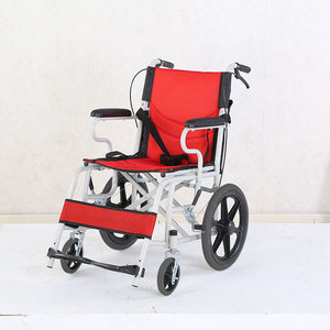 Fauteuil roulant manuel pliable léger avec roues solides pour les voyages des personnes âgées - Product Image 2