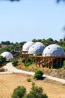 Tente igloo de 8m de diamètre, dôme géométrique en acier, tente de camping, hôtel, maison de luxe, glamping, dôme rond