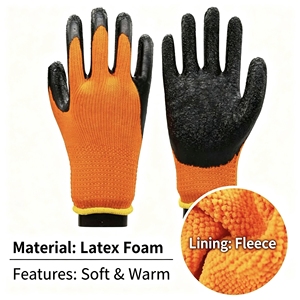 <span class=keywords><strong>Guanti</strong></span> da lavoro in maglia con polsino in pile ispessito, rivestiti in nitrile e impregnati in gomma, resistenti all'usura e al congelamento per celle frigorifere - Product Image 6