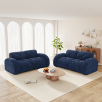 Ensemble de canapés sur mesure, canapé confortable, tissu en velours doux, fond en éponge haute densité 32D, aucun assemblage requis, ensemble de canapés modernes