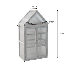 Modern Polycarbonate Mini <b>Greenhouse</b> Kit with Tiered <b>Plant</b> Stand-US Warehouse Fast Shipping for Indoor/Outdoor Patio Garden Use - Product Image 3