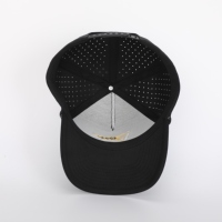 Gorra de Béisbol Deportiva Unisex de 5 Paneles con Logotipo Bordado a Mano Personalizado, Perforada con Corte Láser, Impermeable y Transpirable, de Poliéster