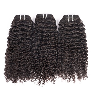 2025 meilleure vente de haute qualité brésilienne Afro crépus cheveux humains armure mongole crépus bouclés faisceaux - Product Image 1