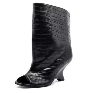 Stivali Estivi da <span class=keywords><strong>Donna</strong></span> Personalizzati con Punta Aperta, Tacco a <span class=keywords><strong>Zeppa</strong></span> Alto, Taglia Grande, Antiscivolo, Sexy e Robusti - Product Image 5