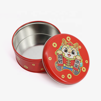 Vente en gros Boîte d'emballage pour gâteau de Noël Cracker Chocolat de luxe Boîte en métal noir et or pour l'emballage du caviar Boîte en fer blanc pour biscuits