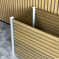 Bac à légumes surélevé SONSILL WPC, jardinière en métal pour l'extérieur, pour légumes et fleurs, grand kit de jardinage