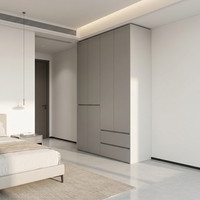 Armoire moderne sur mesure avec portes battantes, meuble de rangement pour chambre à coucher, OEM ODM pour appartement, résidence, hôtel