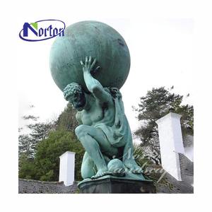 Personalizado al aire libre jardín decoración tamaño real ciudad Parque fundición latón Metal dios griego estatuas bronce escultura <span class=keywords><strong>Atlas</strong></span> Titán arte artesanal - Product Image 2