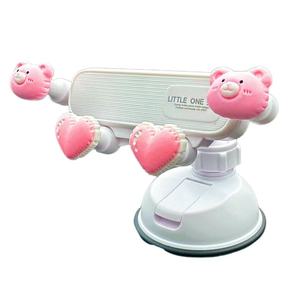 Soporte para Teléfono de <span class=keywords><strong>Coche</strong></span> con Diseño de Osito Rosa, Soporte Universal para Navegación, Antivibración, Estable, para Escritorio y <span class=keywords><strong>Coche</strong></span>, Flexible, Impermeable, con Ventosa - Product Image 1