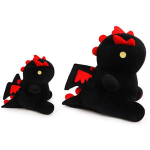 Peluche Realistico di <span class=keywords><strong>Dinosauro</strong></span> <span class=keywords><strong>Nero</strong></span> con Ali da Diavolo, Giocattolo Morbido, Regalo di Compleanno per Bambini - Product Image 3