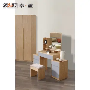 Moderno Nuevo Diseño Hogar Muebles de dormitorio Dormitorio de madera Diseños de tocador