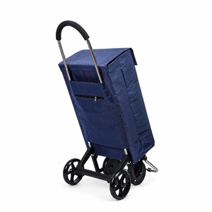 Chariot de courses pliable élégant et personnalisé, chariot à provisions portable avec roues pour supermarché, maison et usage extérieur - Product Image 3