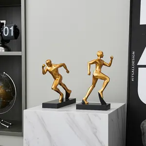 Independent Design Abstract Figure Resin Modern Running Man Structure Decoration For Entryway Living Room Office Decor Gifts