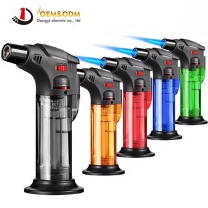 5-Pack Refillable Butane Long Neck Utility Lighters - Adjustable Flame Multi-Purpose Lighters