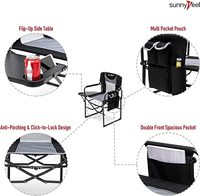 Chaise de camping pliable compacte de type réalisateur pour adultes, idéale pour les pique-niques et les loisirs
