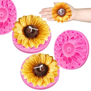 Sunflower <b>Candle</b> Silicone <b>Mold</b> For DIY <b>Candle</b> Making And Chocolate Baking <b>Mold</b> - Product Image 3