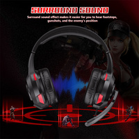 SYY - Auriculares con Cable para Juegos con Micrófono USB de 3.5 mm para Xbox, PS4, PS5, PC, Consola de Videojuegos