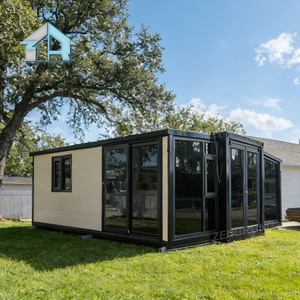 Maisons modulaires extensibles <span class=keywords><strong>de</strong></span> 20 pieds, villas préfabriquées pliables en conteneurs, faible coût d'expédition pour <span class=keywords><strong>la</strong></span> <span class=keywords><strong>location</strong></span> <span class=keywords><strong>de</strong></span> cabanes <span class=keywords><strong>de</strong></span> vacances, <span class=keywords><strong>de</strong></span> glamping et <span class=keywords><strong>de</strong></span> villégiature - Product Image 1