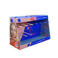 Boîte d'affichage de comptoir PDQ portable et recyclable, présentoir en carton personnalisé, léger pour le comptoir de vente au détail de rouge à lèvres
