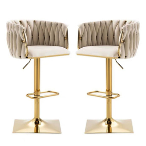 Chaise <span class=keywords><strong>de</strong></span> <span class=keywords><strong>bar</strong></span> pivotante en métal, style nordique, moderne, pour la maison, ensemble <span class=keywords><strong>de</strong></span> meubles, tabourets <span class=keywords><strong>de</strong></span> <span class=keywords><strong>bar</strong></span> <span class=keywords><strong>de</strong></span> luxe en bois, velours, cuir, doré pour cuisine - Product Image 3