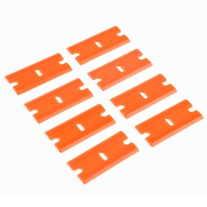 <b>Plastic</b> Scraper Single <b>Edge</b> Razor Blade Double,<b>Edged</b> <b>Plastic</b> Razor Scraper Blades - Product Image 3