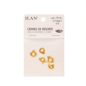 Chiusure a molla Ilan da 6 mm placcate in oro per la creazione di gioielli, 5 pezzi - Product Image 2