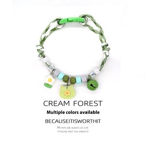 Collier pour chat et chien en vente chaude, collier de cou, anneau de cou, cloche, empreinte de patte mignonne, cloche simple, collier réglable coloré - Product Image 5