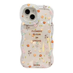 Funda Protectora para Teléfono Móvil con Diseño Floral, Impresión de Flores, Doble Soporte Invisible, Borde Ondulado, TPU, para <span class=keywords><strong>iPhone</strong></span> 11 <span class=keywords><strong>12</strong></span> 13 14 15 16 17 Pro Max - Product Image 5