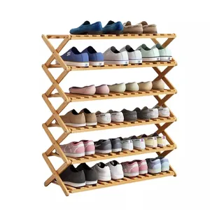 Wooden Shoe Racks Foldable Organizer Cabinet Sapateira Estante De Zapatos Folding Display Rack Stand Home Living Room Furniture