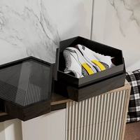 Boîte de présentation de chaussures hexagonale personnalisée, boîte de rangement pour baskets en carton hexagonal irrégulier unique avec fenêtre transparente