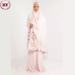 カスタムイスラム教徒の柔らかいテレカン祈りのローブ刺繍エッジ高品質の祈りのドレス - Product Image 5