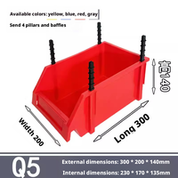 Bac de rangement modulaire robuste en PEHD avec couvercle transparent incliné - Empilable et emboîtable pour atelier, entrepôt et électronique