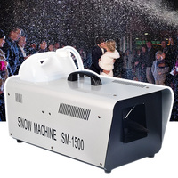 Machine à neige Redsun 1500W avec télécommande pour mariage, club, fête, machine à neige
