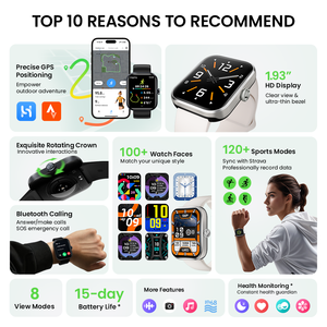 Reloj HAYLOO 4 IP68 Resistente al Agua, Caja de Metal, Correa de Silicona, Carga Magnética, Pantalla TFT, Android, GPS, Monitor de Actividad Física - Product Image 2