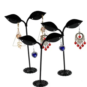 Lot de 3 présentoirs à bijoux en métal pour boucles d'oreilles, support de présentation blanc/marron/noir/argenté pour boucles d'oreilles en cristal - Product Image 5
