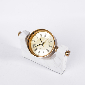 Commercio all'ingrosso <span class=keywords><strong>vintage</strong></span> home hotel stoviglie in marmo orologio da tavolo in marmo antico stile rotondo orologio da tavolo - Product Image 5