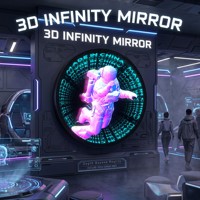 Zhilin Nouveau Design Enseigne Miroir Infini à Texte Personnalisé, Enseigne Néon Artistique, Décorations Néon pour Chambre, Enseigne de Bar, Enseigne Néon Personnalisée, Art Mural