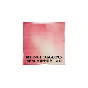 Foulard quadrato piccolo con pois sfumati 70x70cm, accessorio moda per donna - Product Image 3