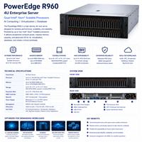 Serveur d'entreprise Dell PowerEdge R960 4U, processeur Xeon Scalable Quad, calcul IA, virtualisation, serveur de base de données