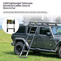 Tente de toit ABS instantanée à coque rigide quatre saisons pour SUV, avec filet de rangement, aération, échelle télescopique, pour camping routier et pick-up
