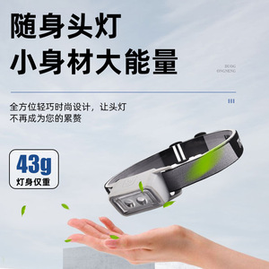 ไฟหน้าแบบ LED สีเทาและสีดำ ใช้แบตเตอรี่แบบชาร์จไฟได้ ไฟสำหรับปั่นจักรยานกลางแจ้ง กันน้ำระดับ IPX4 - Product Image 5
