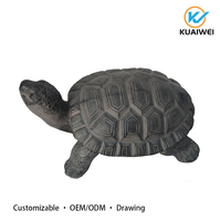 Figurine de tortue en résine imperméable, aspect pierre, personnalisable, pour la décoration de jardin, patio et aménagement extérieur – Vente en gros