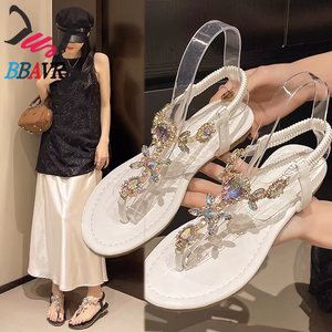 Sandalias de Plataforma con Tiras, Estilo Verano, para Mujer, Sandalias Planas de Moda - Product Image 2