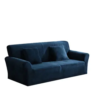 Новый плюшевый чехол для дивана большого размера, украшение для дома, эластичный мягкий чехол для дивана