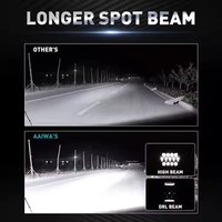 7 pouces 51W voiture LED travail lumière 13LED IP67 étanche LED projecteur brouillard conduite lampe pour Jeep camion voiture LED phare 6000K blanc