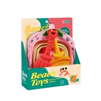 3PCS Seau de Sable Jouet avec Pelle et Râteau Licorne Fraise Crabe Thème pour Enfants Été Extérieur Plage Jouer Aventures
