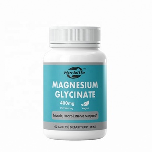 Tabletas de Glicinato de Magnesio de 400 mg de Marca Privada OEM, Suplemento para la Calma, el Sueño, la Salud del Corazón, los Músculos y los Huesos, para Hombres y Mujeres - Product Image 1